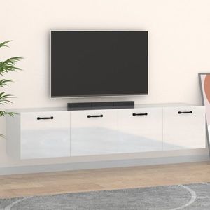 vidaXL Dulapuri TV 2 buc. alb extralucios 60x36, 5x35 cm lemn compozit imagine