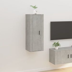 vidaXL Dulap TV montat pe perete, gri beton, 40x34, 5x100 cm imagine