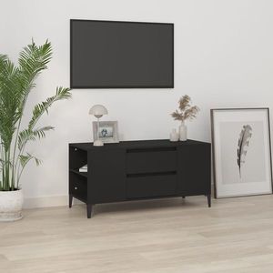 vidaXL Comodă TV, negru, 102x44, 5x50 cm, lemn prelucrat imagine