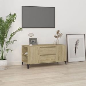 vidaXL Comodă TV, stejar sonoma, 102x44, 5x50 cm, lemn prelucrat imagine