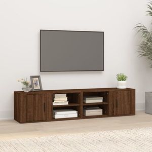 vidaXL Comode TV, 2 buc., stejar maro, 80x31, 5x36 cm, lemn prelucrat imagine