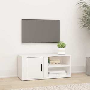 vidaXL Comodă TV, alb, 80x31, 5x36 cm, lemn prelucrat imagine