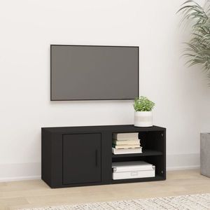 vidaXL Comodă TV, negru, 80x31, 5x36 cm, lemn prelucrat imagine