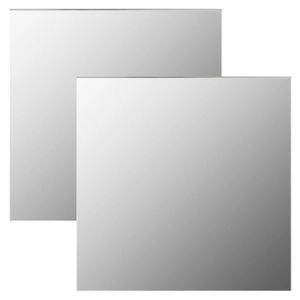 vidaXL Oglinzi de perete, 2 buc., 60 x 60 cm, sticlă, pătrat imagine