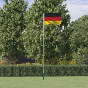 vidaXL Steag Germania și stâlp din aluminiu, 5, 55 m imagine