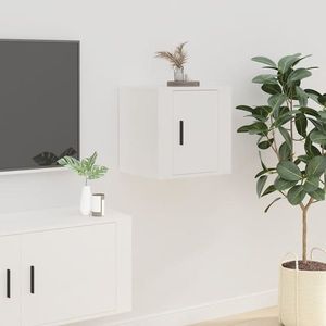 vidaXL Dulap TV montat pe perete, alb, 40x34, 5x40 cm imagine