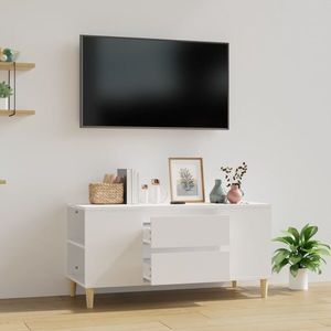 vidaXL Comodă TV, alb, 102x44, 5x50 cm, lemn prelucrat imagine