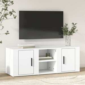 vidaXL Comodă TV, alb, 100x31, 5x35 cm, lemn prelucrat imagine