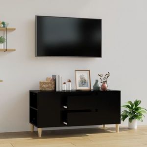 vidaXL Comodă TV, negru, 102x44, 5x50 cm, lemn prelucrat imagine