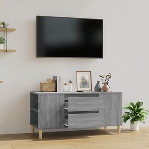 vidaXL Comodă TV, gri sonoma, 102x44, 5x50 cm, lemn prelucrat imagine