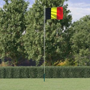 vidaXL Steag Belgia și stâlp din aluminiu, 6, 23 m imagine