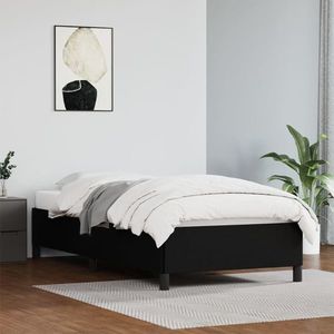 vidaXL Cadru de pat, negru, 80x200 cm, piele ecologică imagine
