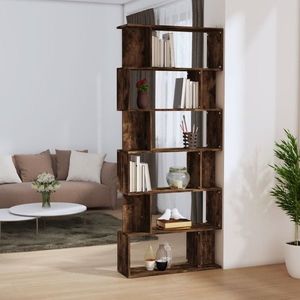 vidaXL Bibliotecă/Separator stejar fumuriu 80x24x192 cm lemn prelucrat imagine