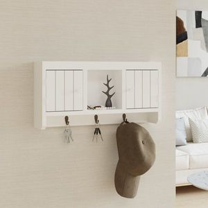 vidaXL Dulap de chei, alb, 40x8, 5x20 cm, lemn prelucrat și oțel imagine