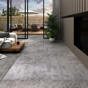 vidaXL Plăci pardoseală autoadezive, gri beton, 5, 21 m², 2 mm, PVC imagine