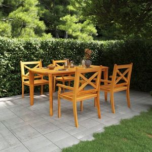 vidaXL Set mobilier de grădină, 5 piese, lemn masiv de acacia imagine