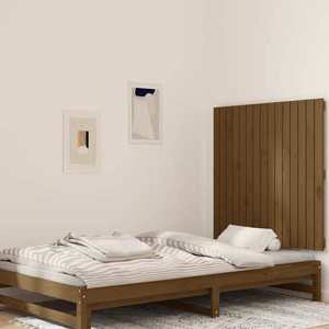 vidaXL Tăblie de pat pentru perete, maro miere, 95, 5x3x90 cm imagine