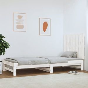 vidaXL Tăblie de pat pentru perete, alb, 82, 5x3x60 cm, lemn masiv pin imagine
