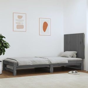 vidaXL Tăblie de pat pentru perete, gri, 82, 5x3x60 cm, lemn masiv pin imagine