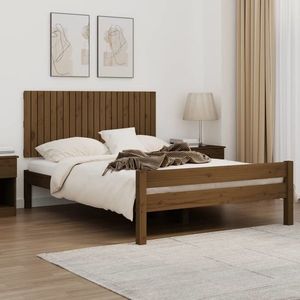 vidaXL Tăblie de pat pentru perete, maro miere, 140x3x60 cm imagine