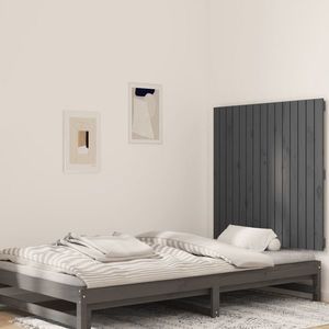 vidaXL Tăblie de pat pentru perete, gri, 95, 5x3x90 cm, lemn masiv pin imagine