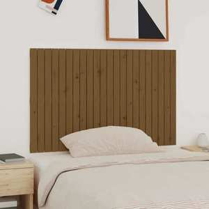 vidaXL Tăblie de pat pentru perete, maro miere, 140x3x90 cm, lemn pin imagine