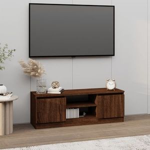vidaXL Comodă TV cu ușă, stejar maro, 102x30x36 cm imagine