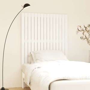 vidaXL Tăblie de pat pentru perete, alb, 95, 5x3x110 cm, lemn masiv pin imagine