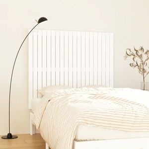 vidaXL Tăblie de pat pentru perete, alb, 127, 5x3x110 cm lemn masiv pin imagine