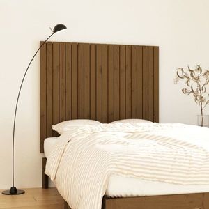 vidaXL Tăblie de pat pentru perete, maro miere 127, 5x3x110 cm lemn pin imagine
