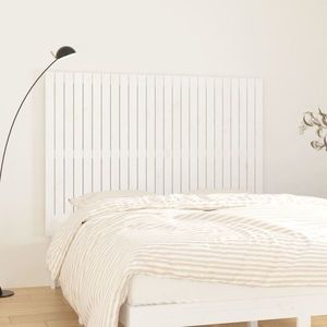 vidaXL Tăblie de pat pentru perete, alb, 159, 5x3x110 cm lemn masiv pin imagine