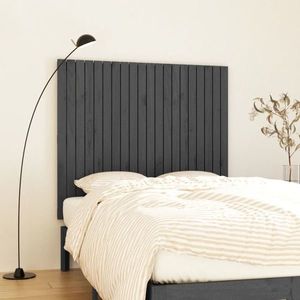 vidaXL Tăblie de pat pentru perete, gri, 127, 5x3x110 cm lemn masiv pin imagine