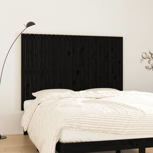 vidaXL Tăblie de pat pentru perete negru 159, 5x3x110 cm lemn masiv pin imagine