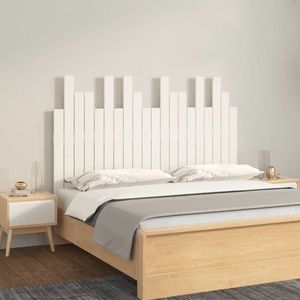 vidaXL Tăblie de pat pentru perete, alb, 127, 5x3x80 cm, lemn masiv pin imagine
