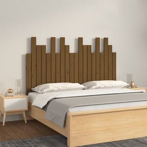 vidaXL Tăblie de pat pentru perete, maro miere, 127, 5x3x80 cm lemn pin imagine