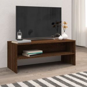 vidaXL Comodă TV, stejar maro, 100x40x40 cm, lemn compozit imagine