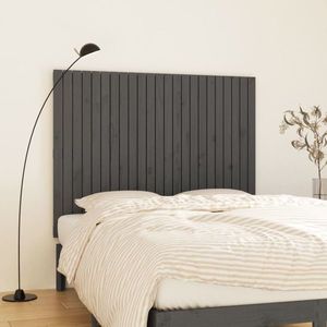 vidaXL Tăblie de pat pentru perete, gri, 146, 5x3x110 cm lemn masiv pin imagine