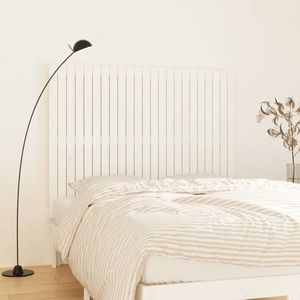 vidaXL Tăblie de pat pentru perete, alb, 146, 5x3x110 cm lemn masiv pin imagine