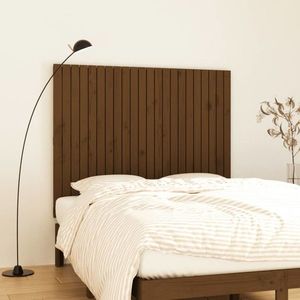 vidaXL Tăblie de pat pentru perete, maro miere, 140x3x110 cm, lemn pin imagine