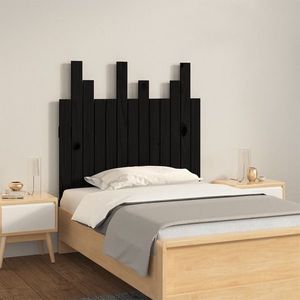 vidaXL Tăblie de pat pentru perete, negru, 82, 5x3x80 cm lemn masiv pin imagine