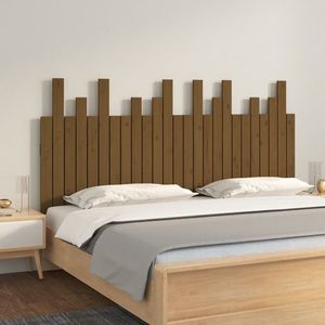 vidaXL Tăblie de pat pentru perete, maro miere, 159, 5x3x80 cm lemn pin imagine