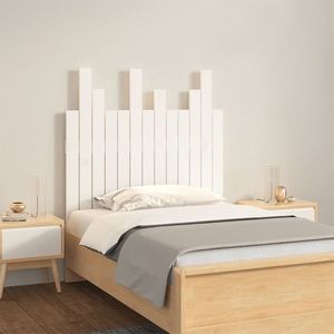 vidaXL Tăblie de pat pentru perete, alb, 82, 5x3x80 cm, lemn masiv pin imagine