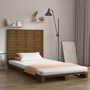 vidaXL Tăblie de pat pentru perete, maro miere, 96x3x91, 5 cm, lemn pin imagine