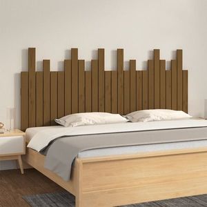 vidaXL Tăblie de pat pentru perete, maro miere, 166x3x80 cm, lemn pin imagine