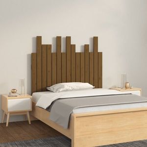 vidaXL Tăblie de pat de perete, maro miere 95, 5x3x80 cm lemn masiv pin imagine
