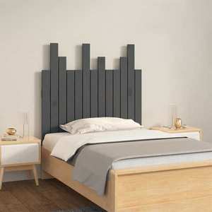 vidaXL Tăblie de pat pentru perete, gri, 82, 5x3x80 cm, lemn masiv pin imagine