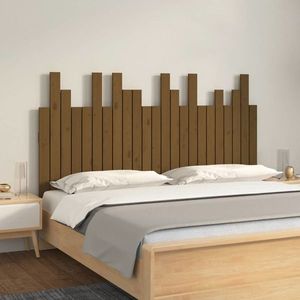 vidaXL Tăblie de pat de perete maro miere 146, 5x3x80 cm lemn masiv pin imagine