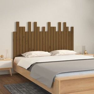 vidaXL Tăblie pat pentru perete, maro miere 140x3x80 cm lemn masiv pin imagine