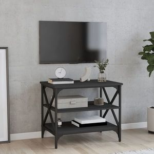 vidaXL Comodă TV, negru, 60x40x50 cm, lemn prelucrat imagine