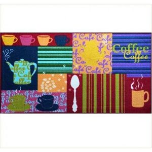 Covoras bucatarie Davo Pro Coffee, nylon, multicolor, dreptunghiular, 67x120cm, cod 33000* imagine